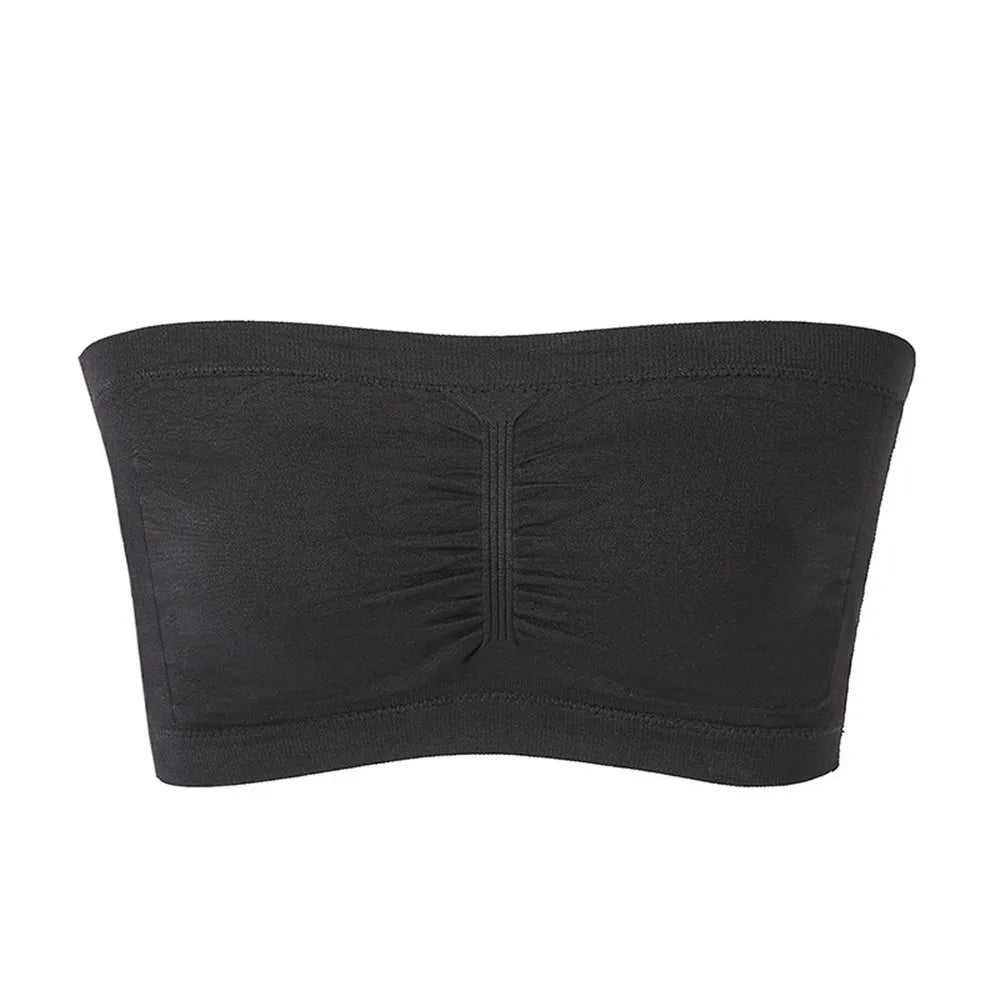 DOIAESKVE Plus Size Women's Tube Top Strapless Bra Wireless Women's Bra Big Size 5XL 6XL
