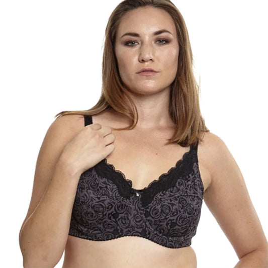 D0295 High Quality Sexy Plus Size Bra Fashion Polka Dot Women's Bra Brown/Gray/Black/36-46/C-G