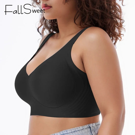 Wireless Bras for Women Seamless Full Coverage Bra No Underwire Soft Push Up Everyday Bralette