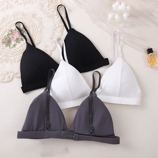 Women'S Bra Push-Up Bralette Solid Color Bras Seamless Wire-Free Brassiere Sexy Lingerie Simple Underwear For Female Girls