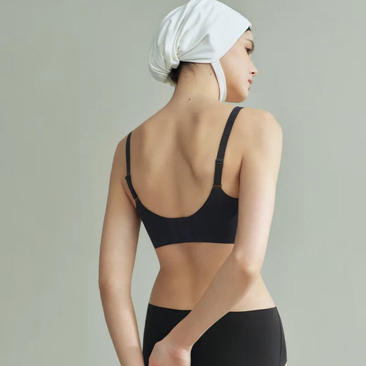 SUJIIN Plus Size Bras for Women Push Up Seamless Wireless Supportive Bra Woman Autumn Minimizer Thin Solid Bra Big Breasts