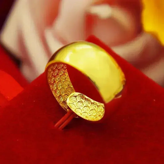 Pure gold ring same style mens AU999 real 24K agate Pixiu God of Wealth adjustable inlaid jade jewelry