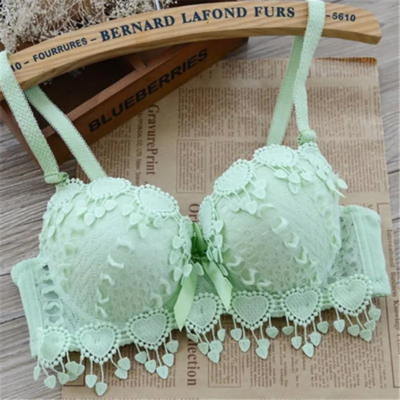 Women Sexy Bra Soft Lace Adjustable Straps Push Up Brassiere Underwire Lingerie Padded Top Ropa De Mujer Brasieres Para Mujer