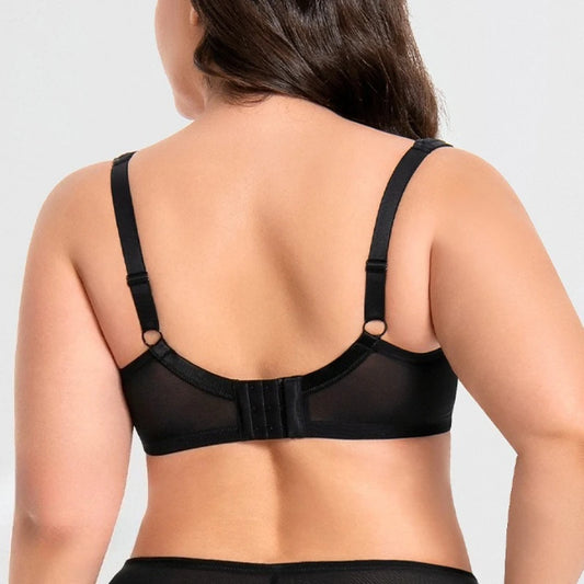 Plus-size Bras Full Cup Size Lace Underwire Support Type Anti-sagging Minimize Comfortable Women's Bra 34/75-42/95 DEFGH Cups