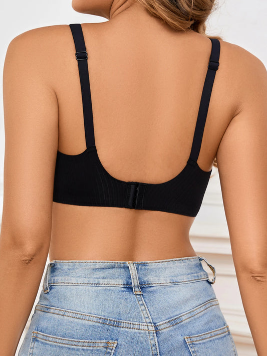Women'S Nursing Bra With Seamless Lace Mesh, Comfortable Fit, Front Opening, Breathable, No Steel Ring, V-Shaped Nursing Bra