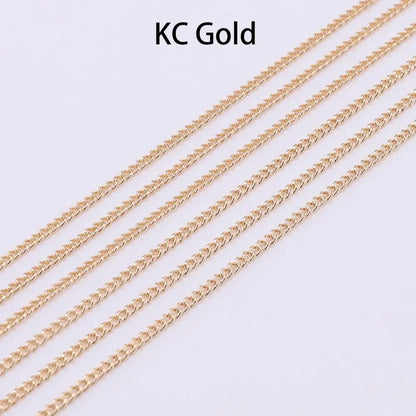 5 m/lot Gold/Bronze Plated Necklace Chains For Jewelry Making Findings Materials Handmade DIY Necklace Chain Supplies