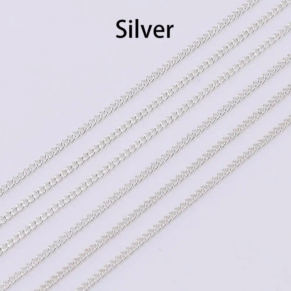 5 m/lot Gold/Bronze Plated Necklace Chains For Jewelry Making Findings Materials Handmade DIY Necklace Chain Supplies