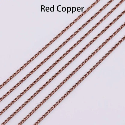 5 m/lot Gold/Bronze Plated Necklace Chains For Jewelry Making Findings Materials Handmade DIY Necklace Chain Supplies