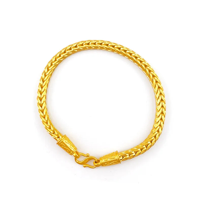 Luxury 18k Gold Original Bracelet for Women Not Fade Bracelet for Party High Quality Jewelry Wedding Bijoux Femme Gold Jewelry
