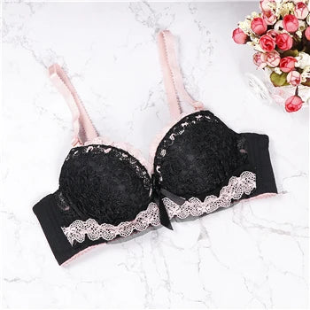 New Bra Woman Underwear Push Up Bra Lingerie Unlined Lace Bra Women Sexy Female Back Closure Lolita Brassiere 3/4 Cup Bra