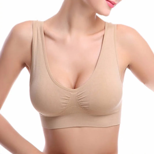 Sexy backless push up bra women big size padded bras plus size wireless brassiere comfortable seamless bra