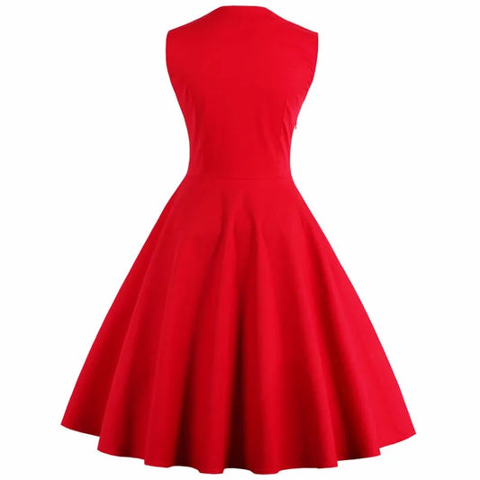 S-5XL Plus Size Women Robe Pin Up Dress Retro Vintage 50s 60s Rockabilly Dot Swing Summer female Dresses Elegant Tunic Vestido
