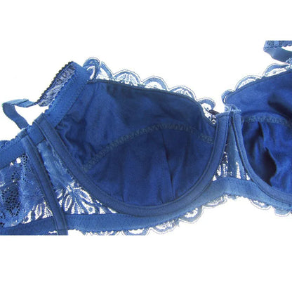 2846 Bras For Women Sutian Ahh Bra Blue and Black  Lace Bra Style Big Size 34 36 38 40 42 44 46 D/DD/DDD/E/F/FF/G Cup