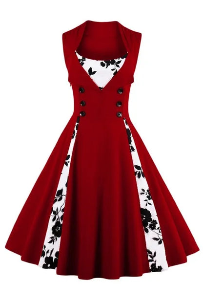 S-5XL Plus Size Women Robe Pin Up Dress Retro Vintage 50s 60s Rockabilly Dot Swing Summer female Dresses Elegant Tunic Vestido