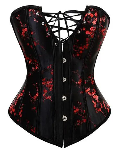 sexy corsets dresses plus size costume overbust burlesque corset and skirt lingerie set tutu corselet victorian fashion red