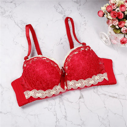 New Bra Woman Underwear Push Up Bra Lingerie Unlined Lace Bra Women Sexy Female Back Closure Lolita Brassiere 3/4 Cup Bra