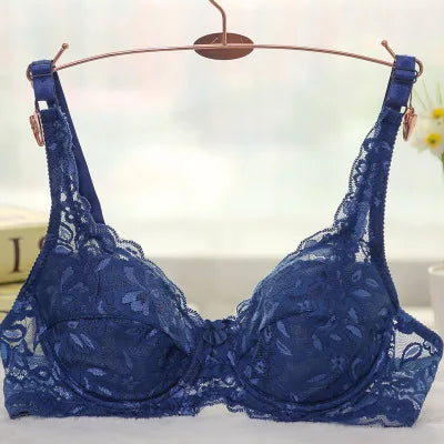 Spring summer Plus Size sexy Bra for Women Seamless Lingerie Lace Bra Ultra thin pad 32 34 36 38 40 B C big cup bra