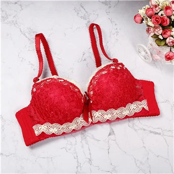 New Bra Woman Underwear Push Up Bra Lingerie Unlined Lace Bra Women Sexy Female Back Closure Lolita Brassiere 3/4 Cup Bra