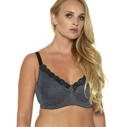D0295 High Quality Sexy Plus Size Bra  Fashion Polka Dot Women's Bra  Brown/Gray/Black/36-46/C-G