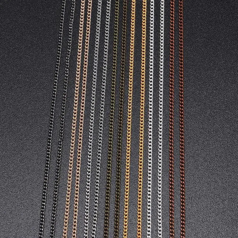 5 m/lot Gold/Bronze Plated Necklace Chains For Jewelry Making Findings Materials Handmade DIY Necklace Chain Supplies