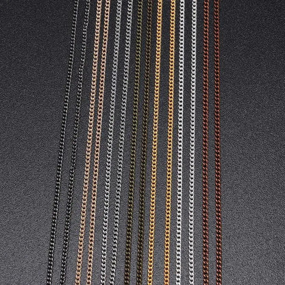 5 m/lot Gold/Bronze Plated Necklace Chains For Jewelry Making Findings Materials Handmade DIY Necklace Chain Supplies