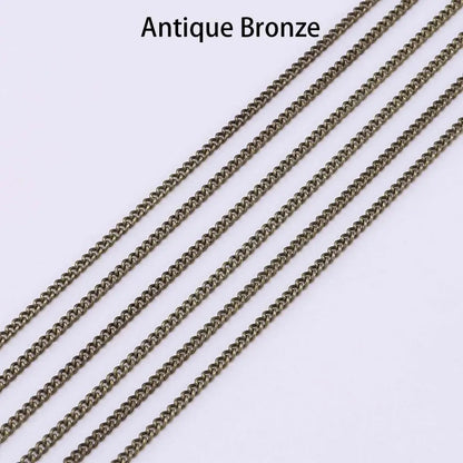 5 m/lot Gold/Bronze Plated Necklace Chains For Jewelry Making Findings Materials Handmade DIY Necklace Chain Supplies