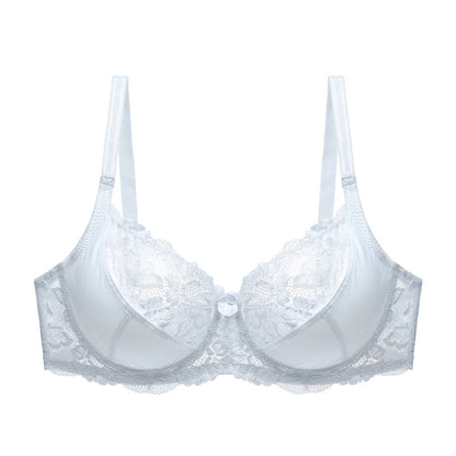 Plus Size Women Lace Bra Un-padded Underwired Ladies Big Underwear Bralette Sexy Lingerie Top Large BH C D DD E Cup