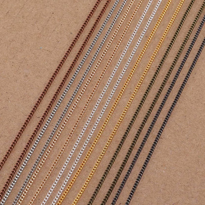 5 m/lot Gold/Bronze Plated Necklace Chains For Jewelry Making Findings Materials Handmade DIY Necklace Chain Supplies