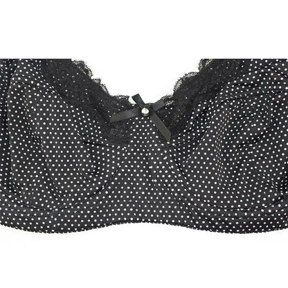 D0295 High Quality Sexy Plus Size Bra  Fashion Polka Dot Women's Bra  Brown/Gray/Black/36-46/C-G