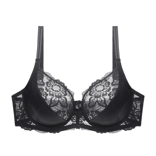 Plus Size Women Lace Bra Un-padded Underwired Ladies Big Underwear Bralette Sexy Lingerie Top Large BH C D DD E Cup