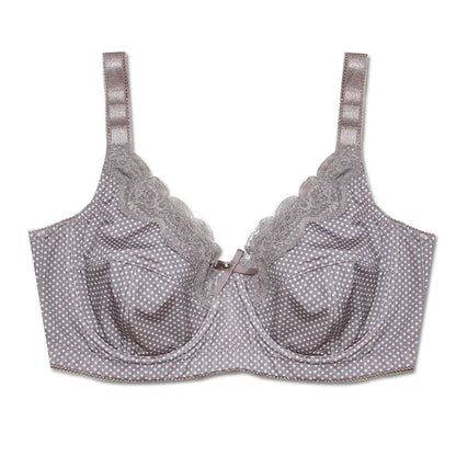 D0295 High Quality Sexy Plus Size Bra  Fashion Polka Dot Women's Bra  Brown/Gray/Black/36-46/C-G