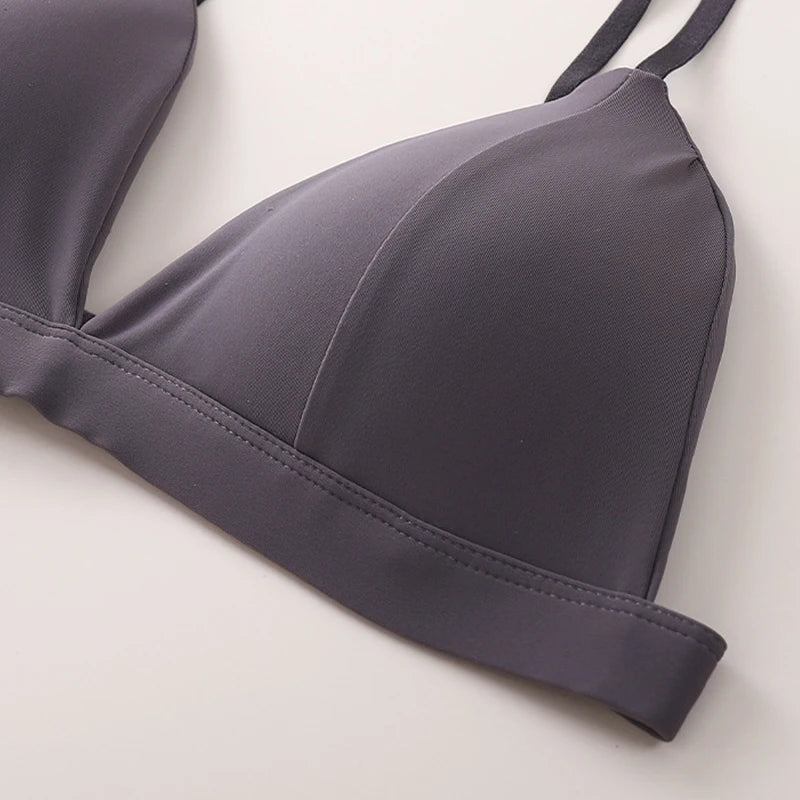 Women'S Bra Push-Up Bralette Solid Color Bras Seamless Wire-Free Brassiere Sexy Lingerie Simple Underwear For Female Girls