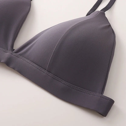Women'S Bra Push-Up Bralette Solid Color Bras Seamless Wire-Free Brassiere Sexy Lingerie Simple Underwear For Female Girls