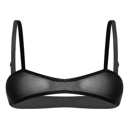 Womens Minimizer Bra 3/4 Coverage Non Padded Underwire Female Breathable See Through Sheer Mesh Bra Tops Mini Bralette Lingerie