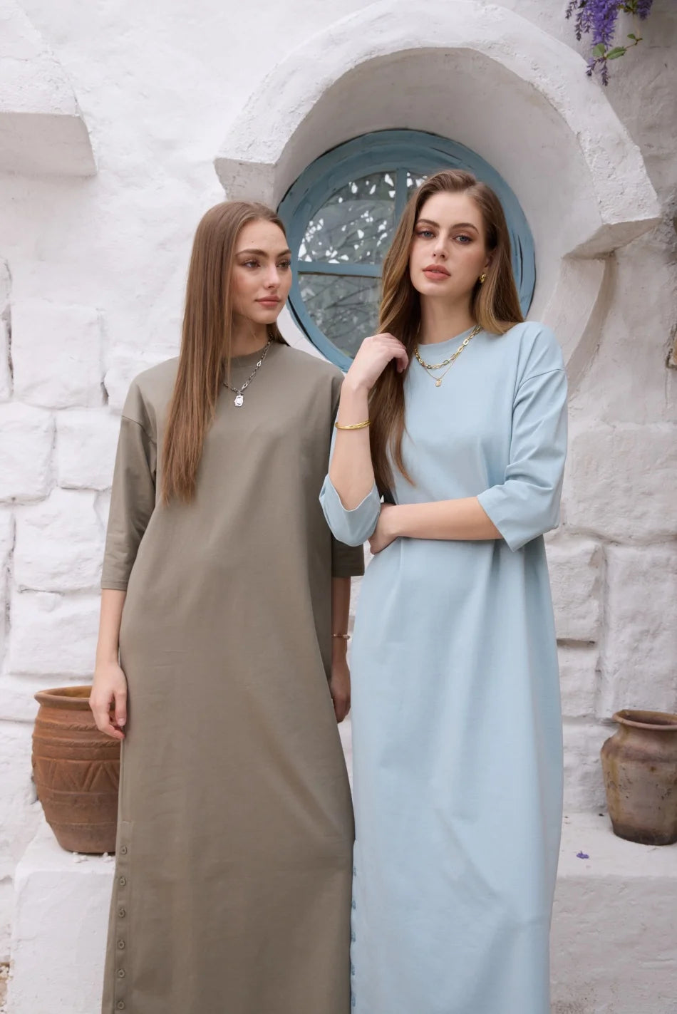 AS SS26 oversize loose T-shirt dress + V neck T-shirt  + skirt  set casual style  woman clothes