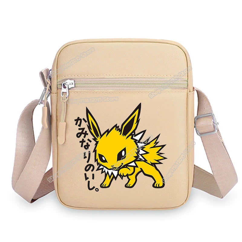 Anime Pokemons Leafeon Shoulder Bag Venusaur Raichu Cubone Waist Packs Dragonite Glaceon Crossbody Phone Pouch Boy Girl Satchel