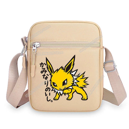 Anime Pokemons Leafeon Shoulder Bag Venusaur Raichu Cubone Waist Packs Dragonite Glaceon Crossbody Phone Pouch Boy Girl Satchel