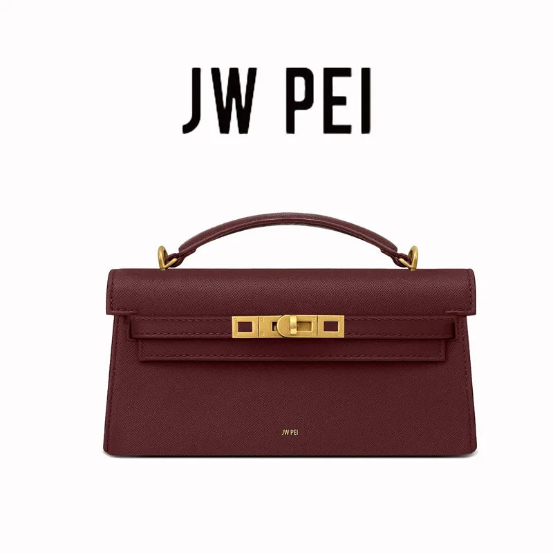 New product JWPEI box-style handbag with crocodile pattern - rectangular bag, single shoulder strap, small square bag