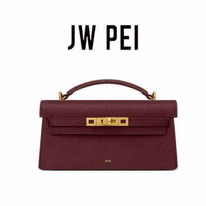 New product JWPEI box-style handbag with crocodile pattern - rectangular bag, single shoulder strap, small square bag