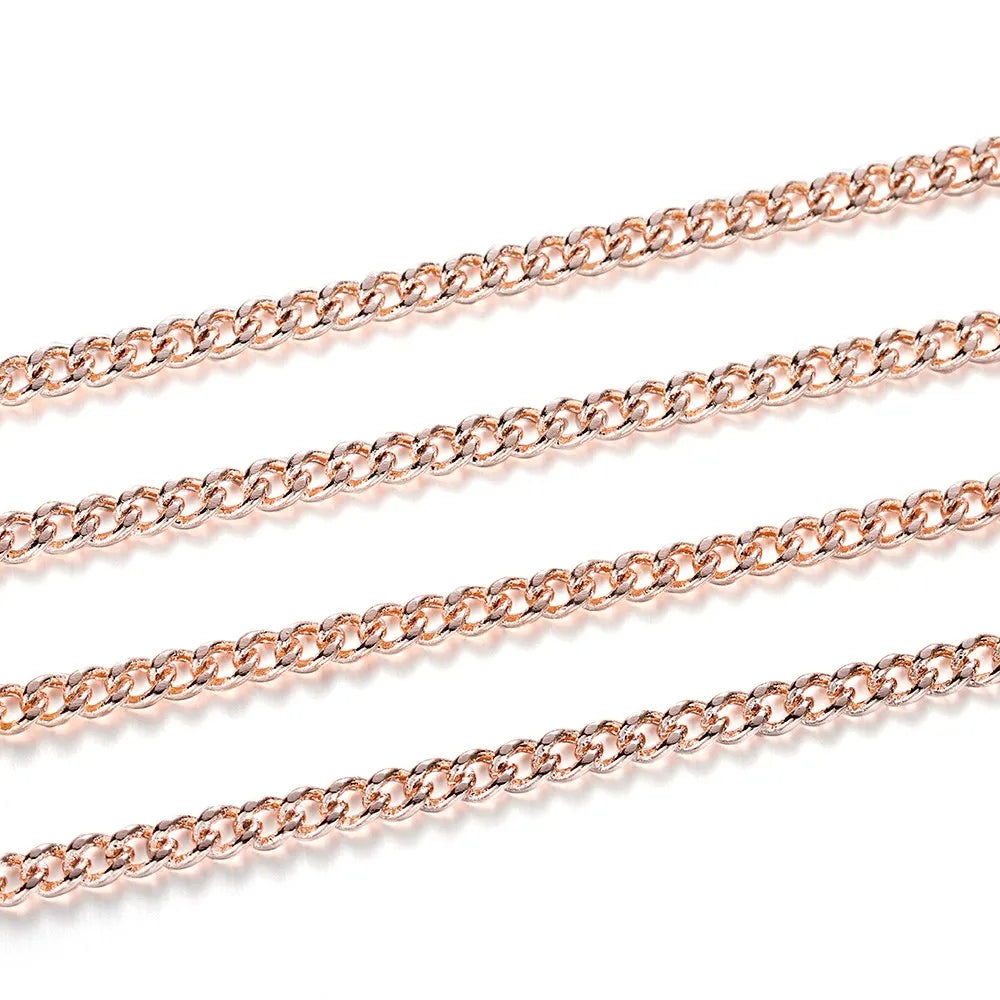 5 m/lot Gold/Bronze Plated Necklace Chains For Jewelry Making Findings Materials Handmade DIY Necklace Chain Supplies