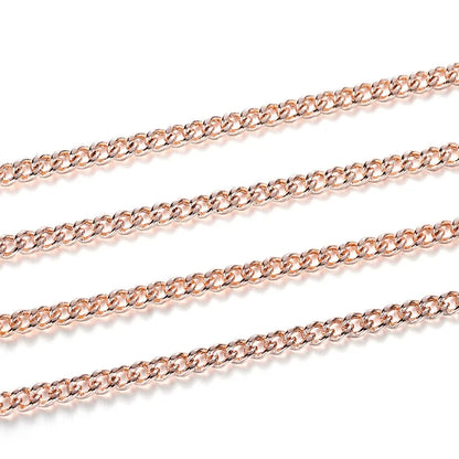 5 m/lot Gold/Bronze Plated Necklace Chains For Jewelry Making Findings Materials Handmade DIY Necklace Chain Supplies