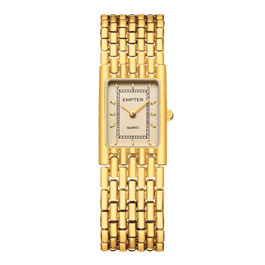 Small Gold Watches for Women - Dainty Analog Quartz Watch for Women - Ladies Watches Square Bracelet Watches for Casual Dress