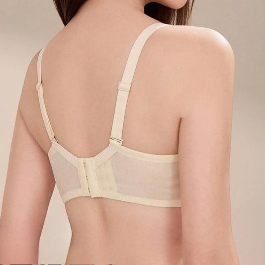 Women's Bra Thin Version Sexy Bras Soft Underwire Minimize Summer Breathable Mesh Underwear 75-95BC