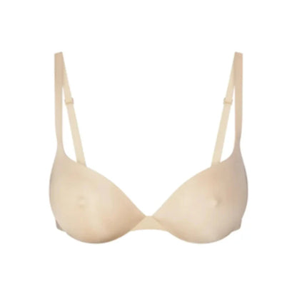 Women Push Up Bra Simple Underwear Seamless Bras with Adjustable Straps Underwire Support Comfort Invisible for All-Day Wear