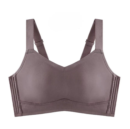 Brelira Bras For Women Full Coverage Minimizer Bra Anti-Sagging Side Smoothing Wireless Seamless Support Wide Band