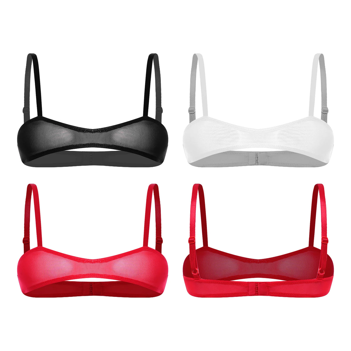 Womens Minimizer Bra 3/4 Coverage Non Padded Underwire Female Breathable See Through Sheer Mesh Bra Tops Mini Bralette Lingerie