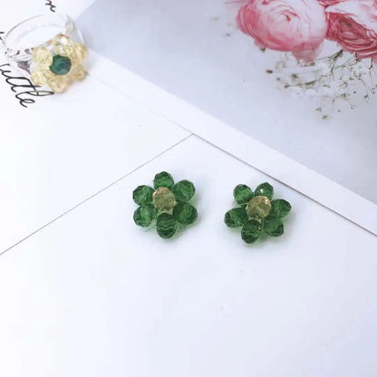 2026 New Women Earrings Alloy Gold Plated Orange Flower Drop Earrings Fashion Cute Sweet Jewelry For Daily Casual Party