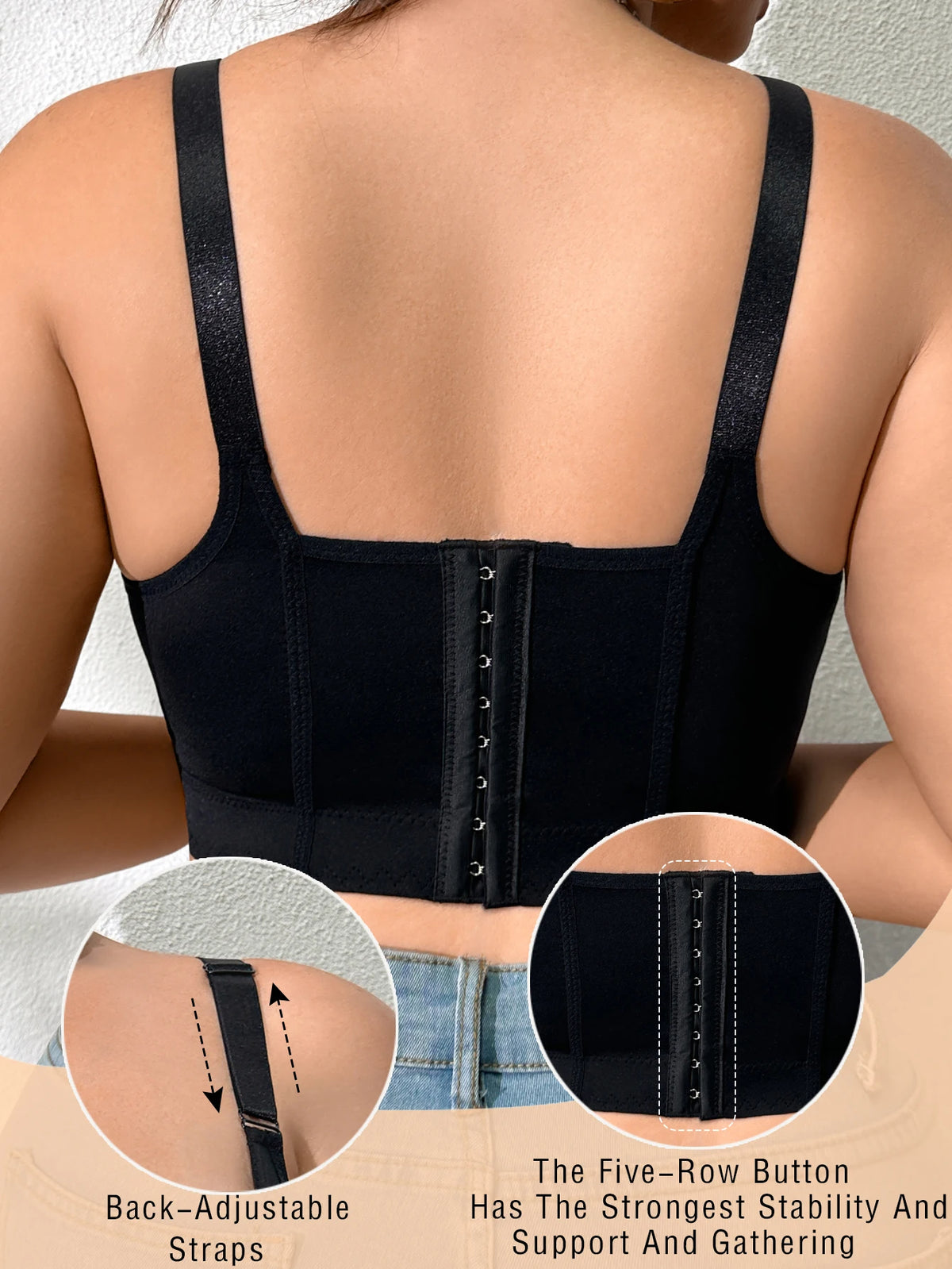 Women Breast Lift Push Up Bra Wide Adjustable Straps Shaping Anti-Sagging Side Gather Support Large Full Cup Comfortable Bra