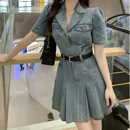 Woman Dress Short Tight Dresses for Women Mini Night Club Corset Bodycon Denim Fashion Summer 2025 Xxl Women's Clothing Curvy G