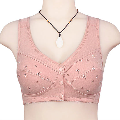 Bra For Women Wire Free Bra Cotton Underwear Front Closure Brassiere Women's Lingerie Large Bust 48 50 52 B C Cup
